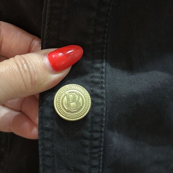 Pierre Balmain black denim buttoned mini dress, US4 - Picture 3 of 11